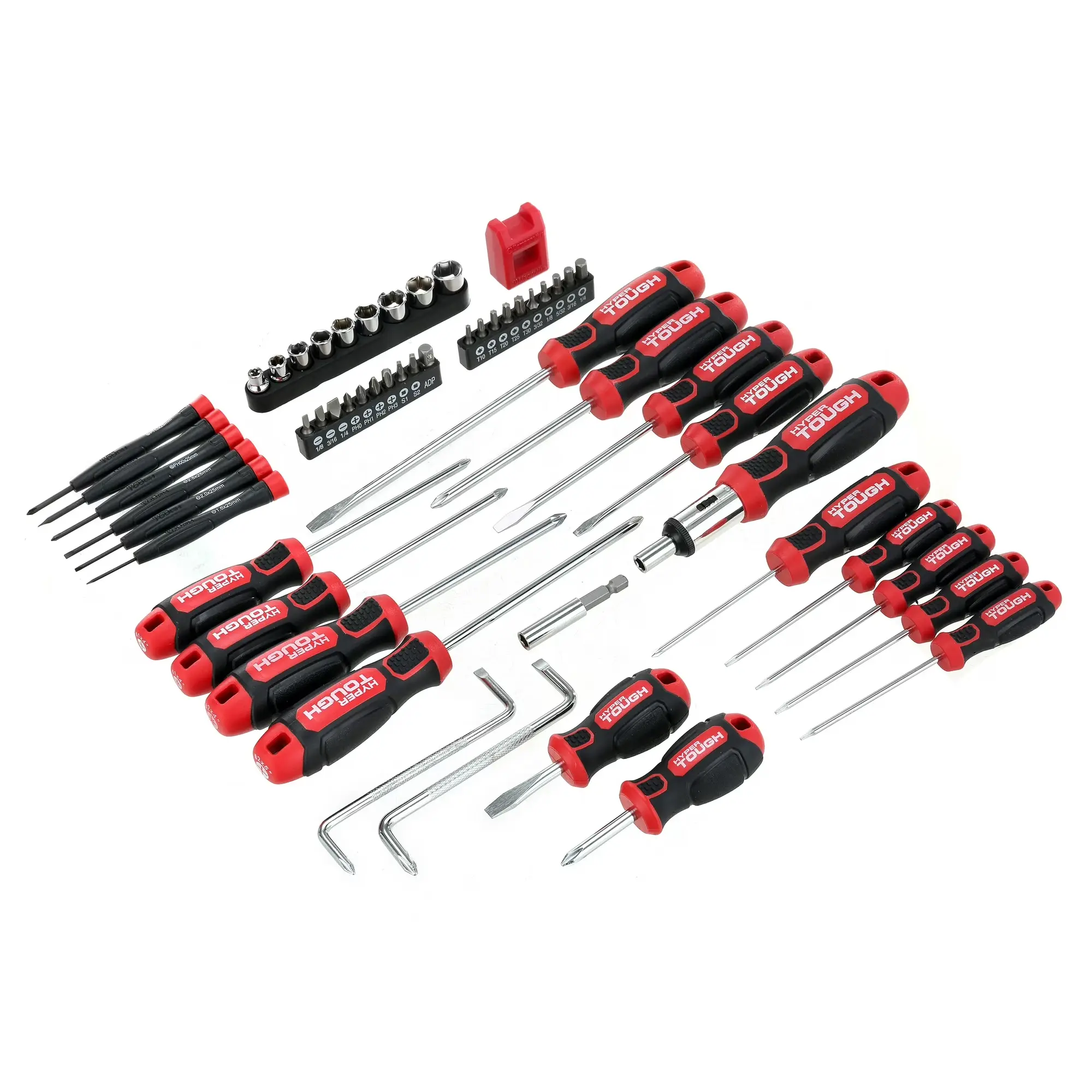 55-Piece Ratcheting Screwdriver Set with Interchangeable Bits and Sockets for Hand Tool Repairs