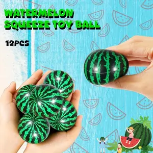 Roylanz 12 Watermelon-Shaped Squeezable Balls, Fruit Theme, Stress Relief Decoration, Gifts for Kids and Adults, Christmas, Holiday, Birthday Party Gifts