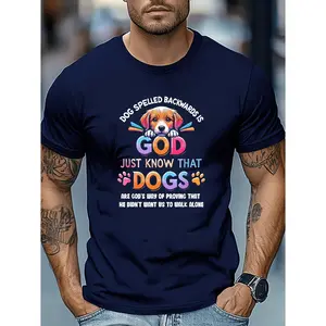 Dog Spelled Backwards Is God Graphic T-Shirt - Cute Dog Lover Tee, Inspirational Faith Outfit, Comfortable Cotton Top, Oversized Casual Wear, Perfect Gift for Dog Moms & Dads, Best Present for Friends & Family, Ideal for Christmas, Easter & Valentine's Da
