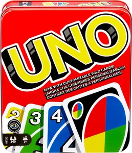 Mattel Games UNO Card Game for , Adult & Family Nights & Parties, Travel & Vacations, Color Blind Accessible & Customizable Deck ( Exclusive)