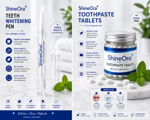 ShineOra Oral Care Duo – Whitening Pen + Mint Toothpaste Tablets Whitening Pen + Toothpaste Tabs Fresh Breath & Deep Clean