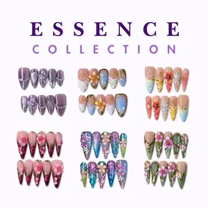 NailPhoria ESSENCE Collection - Handmade Press-On Nails | Reusable, Salon-Quality, Long-Lasting, Glossy Design