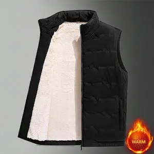 Men's Fleece-Lined Warm Waistcoat for Autumn and Winter