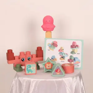 Soft Rubber Building Blocks Set for Toddlers, Perfect Gift for Kids