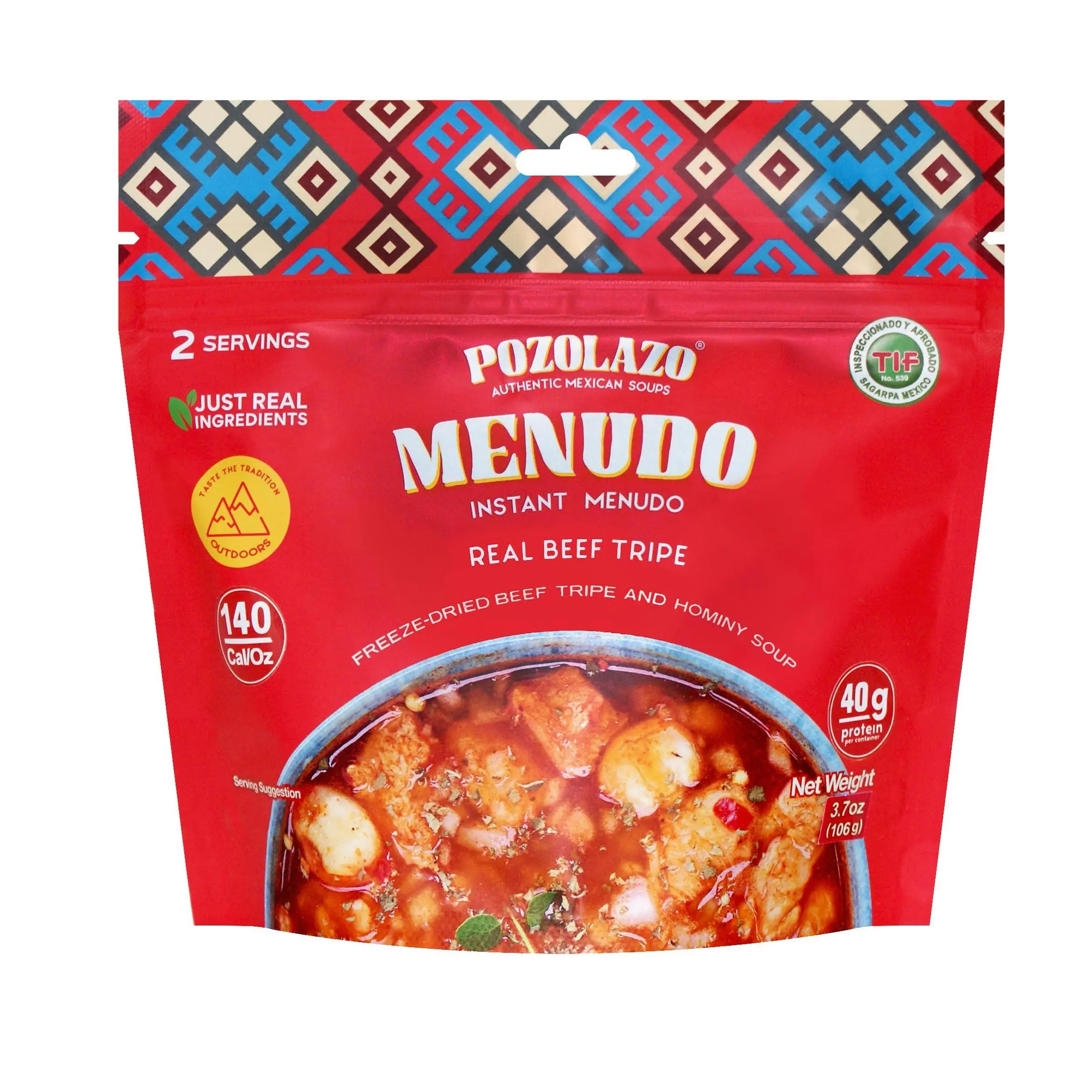 POZOLAZO Menudo, 4 Pack, Instant Mexican Beef Tripe Meal