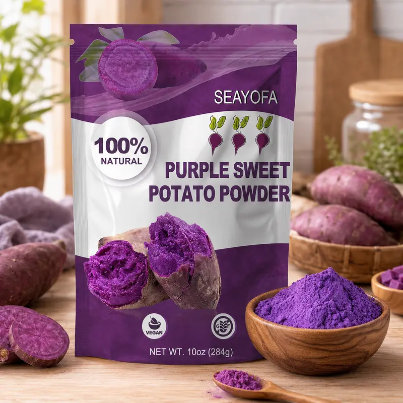 10oz Premium Ube Powder - Pure Freeze-Dried Purple Sweet Potato Extract, Natural Color for Baking, Smoothies - Vegan, Gluten-Free, Resealable Bag Beverage Ingredient