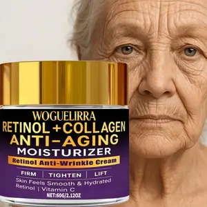 Moisturizing Cream with Retinol, Collagen and Hyaluronic Acid, Reduces Wrinkles, Fine Lines, Dark Spots, 24hr Hydration, Suitable for All Skin Types