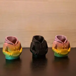 3D Printed Hoodie Pencil Holder - Stylish Desk Accessory for Organizing Pens and Markers