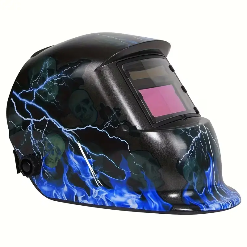 1 Piece Professional Auto-Darkening Welder Helmet - True Color Display, Adjustable Shade 4/9-13, Distortion-Free View, Heavy-Duty Plastic Splash Guard, Universal Compatibility for MIG/TIG/Arc Welding Tasks