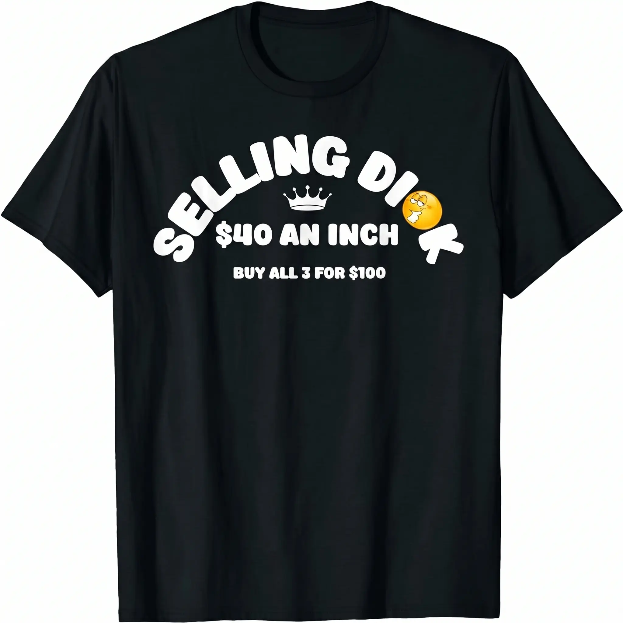 Selling D Joke Graphic T-Shirt, Funny Adult Meme Shirt, Sarcastic Humor Tee, Viral Gag Gift For Men, Party Novelty Cotton Shirt, Bold Text Front Print Black Tee