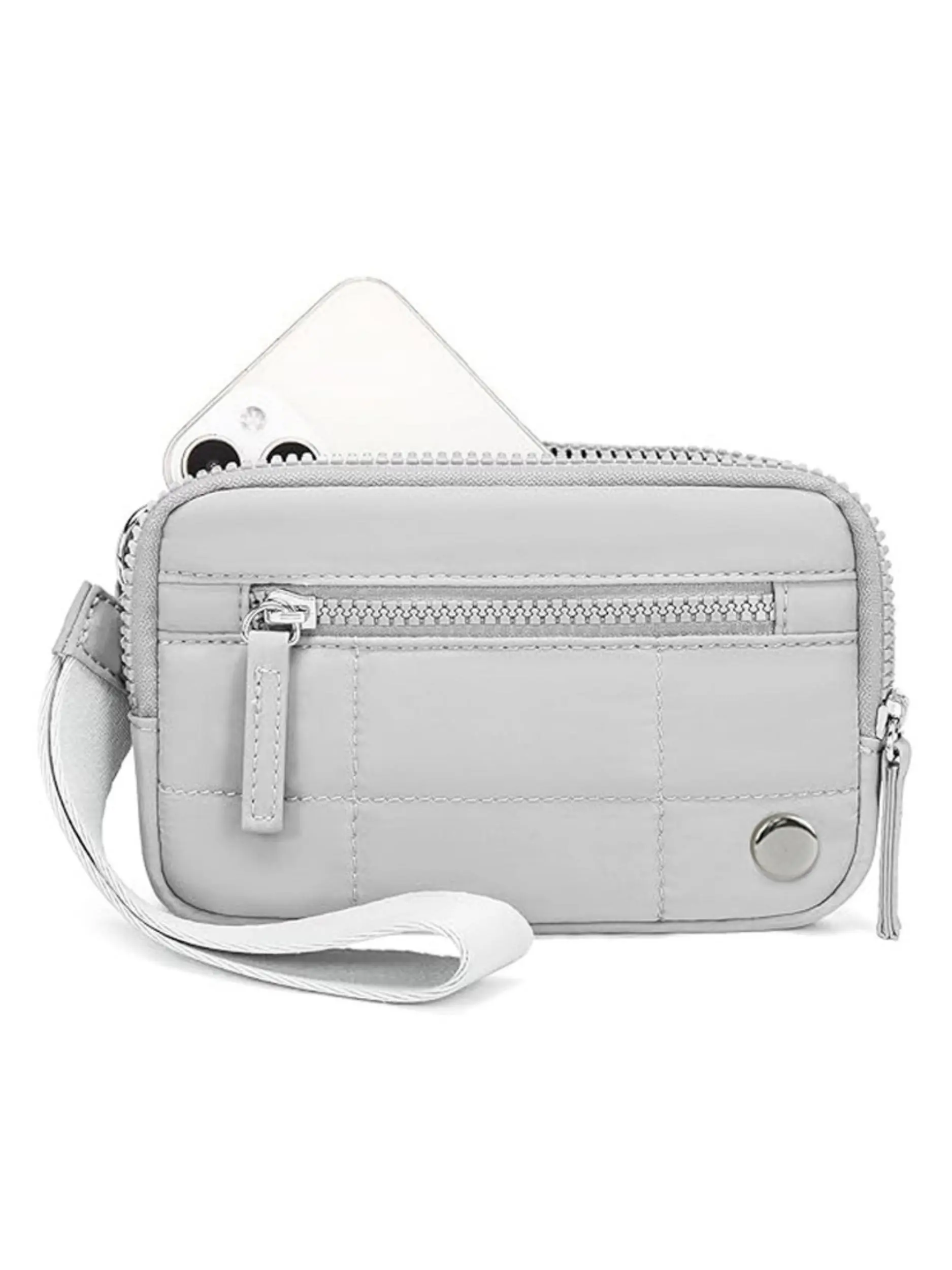 New Women's Wristband Wallet Nylon Stitched Multi-Functional Card Holder, Casual Plain Design, All Seasons Phone/key Wallet Dual Pouch Zip Wristlet, Phone Wallet Purse