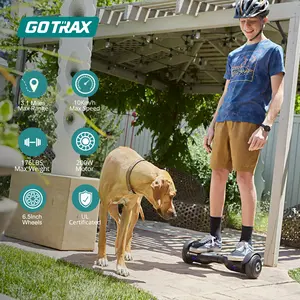 Gotrax EDGE Hoverboard with 6.5" LED Wheels & Headlight, Top 6.2mph & 4 Miles Range Power by Dual Brushless Motor, UL2272 Certified and 50.4Wh Battery Self Balancing Scooters for 44-176lbs Kids Adults