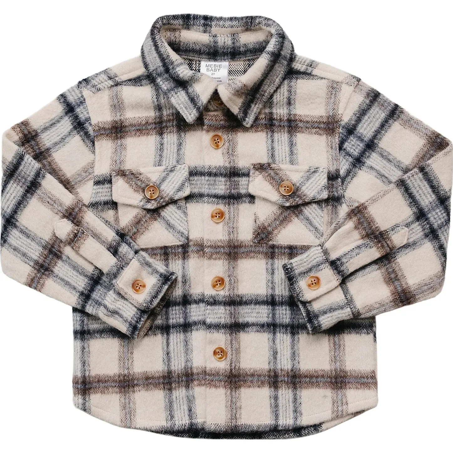 Cream Plaid Shacket