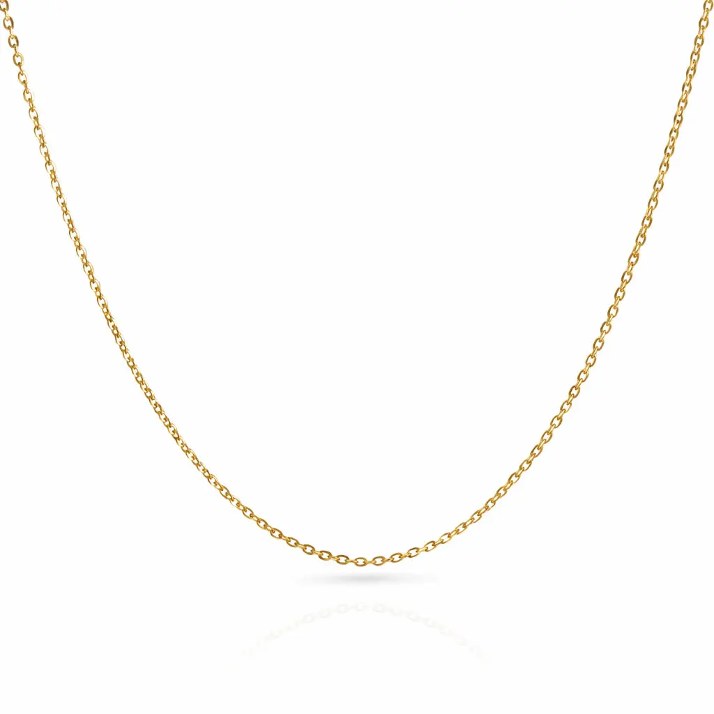 Adjustable Gold Chain Necklace 18k Gold Over Bronze Minimal Layering Chain