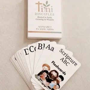 Christian Alphabet Flashcards | Faith Base Learning Set | Homeschool Activity