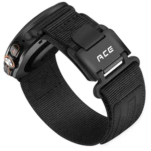 Magnetic Buckle Strap for Samsung Galaxy Watch Ultra 47mm 2024/2025 Men's Outdoor Sports Band Lightweight, breathable, and soft nylon sports strap Compatible with Samsung Watch Ultra 47mm straps Replacement band