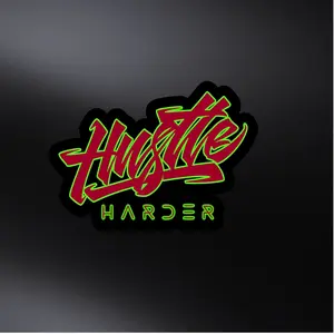 Hustle Harder Motivational Decal Sticker
