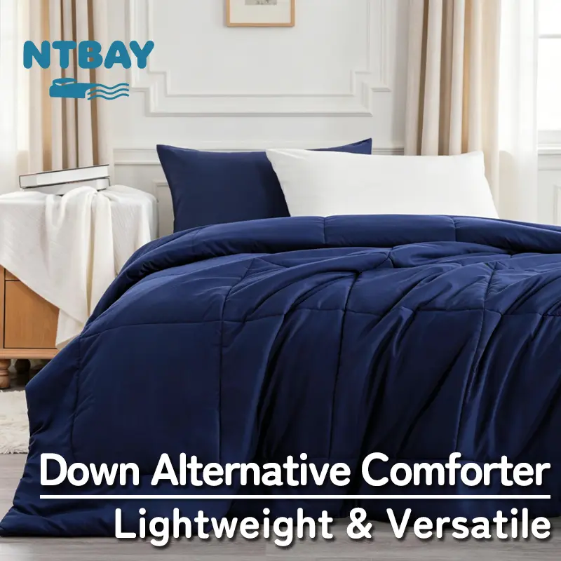 NTBAY Down Alternative Comforter Only, Soft Comforter Duvet Insert, All Season Bedding Quilted Duvet Insert with Corner Tabs, Machine Washable