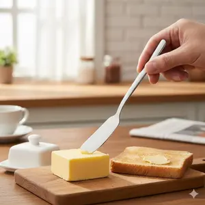 Anti-Slip Rustproof Jam Spread Knife, Bakery-Grade Corrosion-Resistant Dessert Utensil, Dorm & Commercial Dual-Mode Spread Tool, Anti-Mold Antibacterial Easy-Clean Blade, Party Table Palette Accessory, Stainless Steel Knives