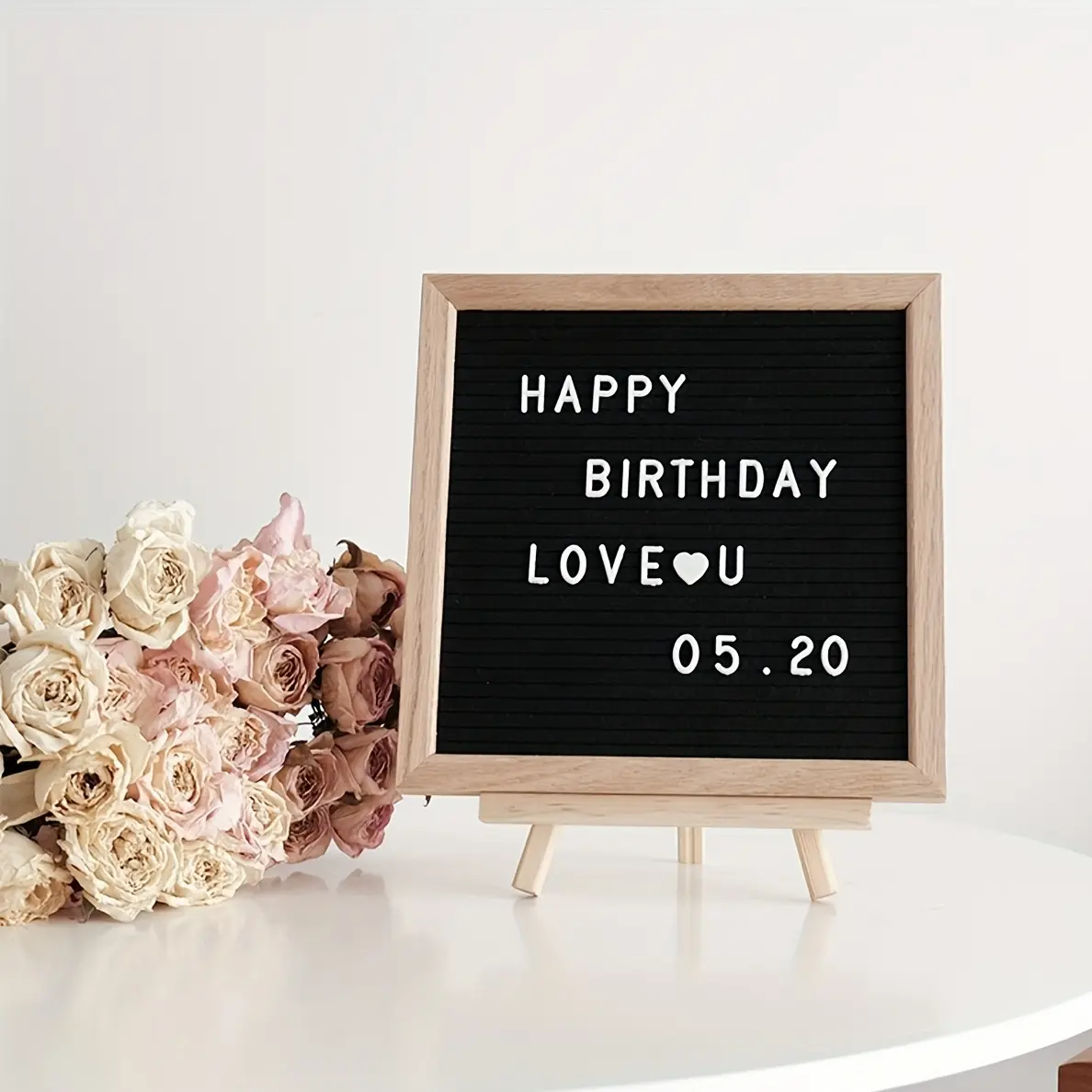 1pc Felt Letter Board for Personalized Messages, Greeting and Notes, with Stand and Storage Bag, Suitable for Home, Office, Party, Birthday & Wedding Decor, Announcements