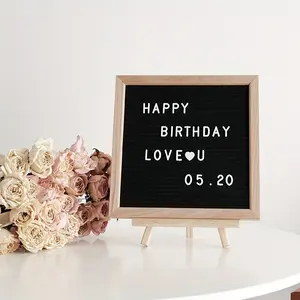 1pc Felt Letter Board for Personalized Messages and Notes, with Stand and Storage Bag, Suitable for Home, Office, Party & Wedding Decor, Announcements
