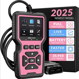 Latest Obd2 Scanner Fault Code Reader & Eraser, Car Engine Diagnostic Tool, Automotive Scan Tool, Real-Time Data Flow, I/m Ready Status, Reset Function