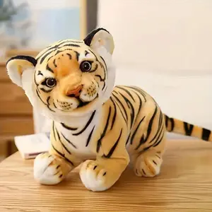1pc plush tiger toy, Stuffed animals, can be used as a plush pillow, throw pillow, etc., is an excellent gift for Christmas, Valentine's Day and Easter