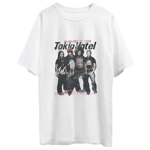 New Tokio Hotel Band White Men's T-Shirt,  Heavy Cotton Gift For Fan
