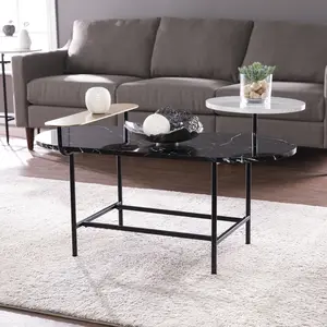 Dreamzon furniture Arcklid Faux Marble Cocktail Table w/ Storage