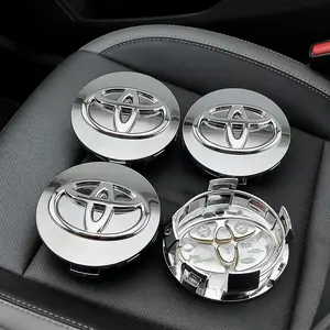 4Pcs Original Car Wheel Center Hub Cap Cover For Toyota Corolla Yaris CHR Hilux RAV4 Auris 86 Mirai Supra Prado Alphard Vellfire Crown Sequoia Venza Avalon Prius Highlander Sienna Reiz Harrier Camry Fortuner RAV4 Car Accessories