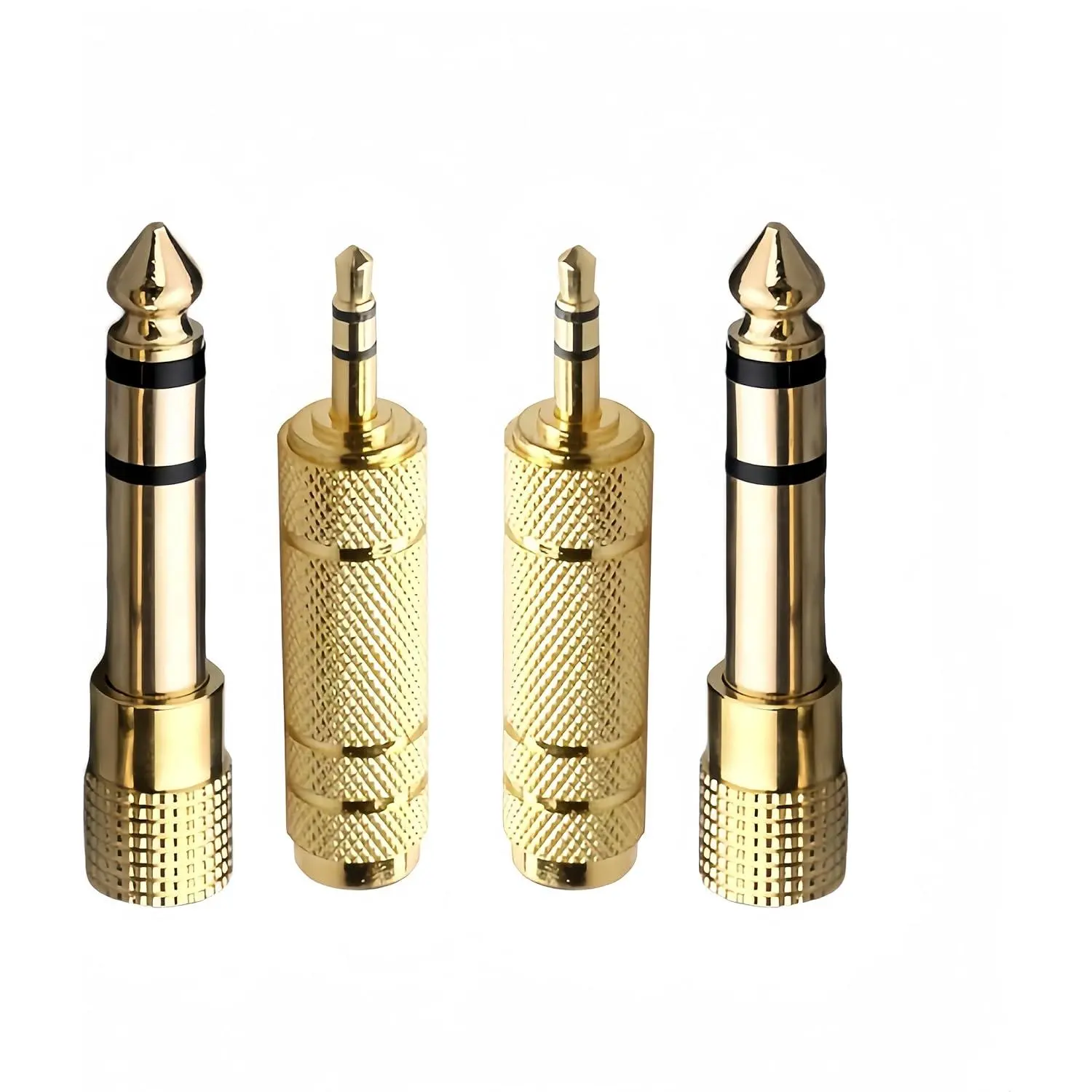 Headphone Adapter 6.35mm Male to 3.5mm Female Stereo Audio Aux Adapter 3.5mm to 1/4 Adapter Headphone Jack Adapter for Guitar Amplifier, Headphone, 4 Pack