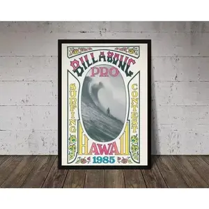 HOT!!!Vintage Surfing Poster, Retro Surf Poster