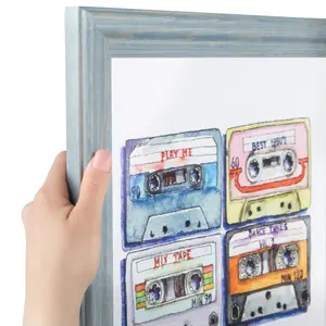 18x22 Inch Rustic Style Decorative Picture Frame – Economy Acrylic Photo Frame with Wire, nails and hooks for Wall Decor or Room Display (56673)