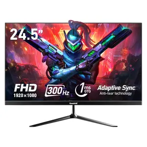 24.5 Inch PC 300Hz Gaming Monitor, FHD 1080p Screen,Adaptive Sync,1ms Without Bezel, 98% sRGB, 178 ° Angle View, HDMI、DisplayPort, Compatible with Wall mounting 75 * 75MM - Black