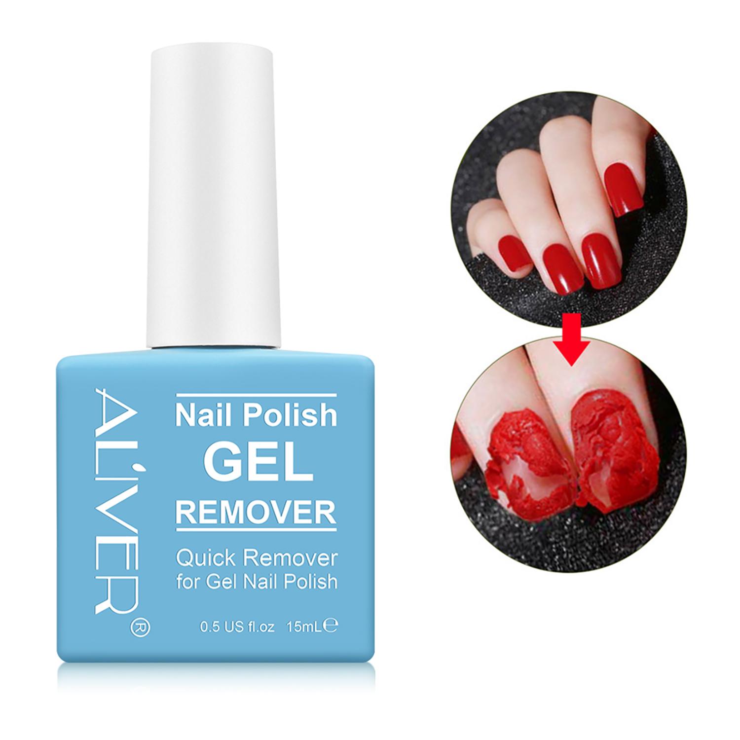 ALIVER Gel Nail Polish Remover, Easily & Quickly Remove Gel Nail Polish, No Need for Foil, Soaking or Wrapping, Protect Your Nails-15 ml ALIVER Gel Nail Polish Remover, Easily & Quickly Remove Gel Nail Polish, No Need for Foil, Soaking or Wrapping, Protect Your Nails-15 ml