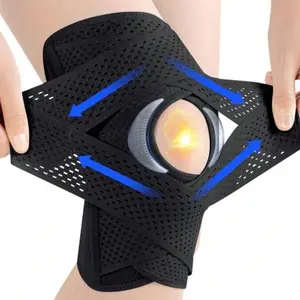 Knee Support Brace with Side Stabilizers Adjustable Compression Sleeve for Men Women with EVA Patella Pad & Metal Spring Stabilizers for Meniscus Tear ACL MCL Arthritis Relief