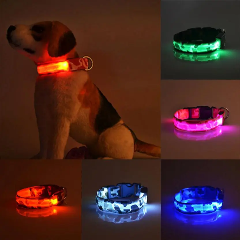 Camouflage pet supplies luminous dog collar Camouflage pet supplies luminous dog collar