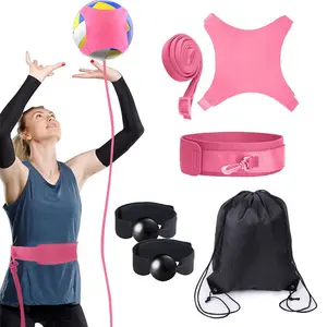 Volleyball Training Equipment Aid, Volleyball Training Rebounder Set, Solo Volleybal-l Trainer Improve Serving, Spiking, Passing for Beginners to Pros, Volleybal-l Gifts for Teen sportsgear