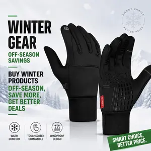 Spring&Winter Thermal Gloves, Wind & Water-resistant Design Lightweight Warm Touchscreen Compatible Outdoor Sports Essentials, Warm Gloves - For Outdoor Cycling, Driving, Running, Hiking, Nice Holiday Present