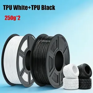 Tech Print3 D Tpu Filament 1.75mm, Soft Tpu 250g X 2 Spools, Dimensional Accuracy +/- 0.03mm, 95a Flexible Material, Fits Most Fdm Printers