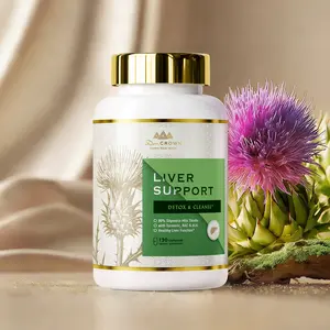 Dr. CROWN Liver Support Supplement for Cleanse & Detox with Milk Thistle, NAC, ALA & Turmeric - 120 Capsules