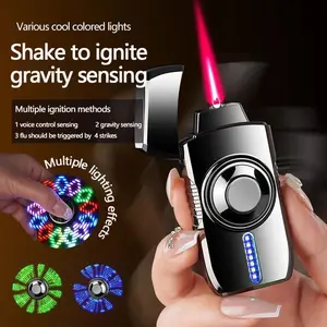 No gas tank includedlighter voice control Electronic Ignition Tool for Boyfriend Family Gift Box Packaging Stainless Steel Intelligent Voice Control Windproof lighters Multifunctional No Free Butane Gas
