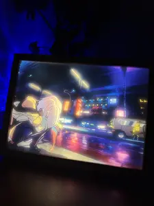 Cyberpunk Edgerunners LED  Painting Anime Light  Artwork Night Light- large size 12.6" x 9.3" summerwins