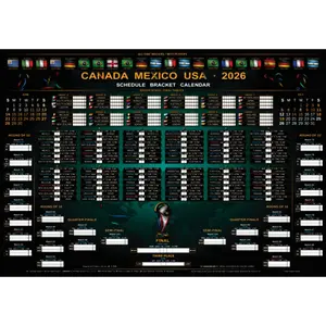 [Sale off up to 65%][Free Ship][No Frame] 2026 World Cup Wall Chart Poster – 48-Team Soccer Bracket Schedule  _ Watch Party Decor