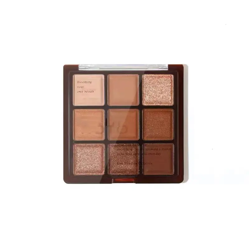 Chocolate Eyeshadow Earth Color Eyeshadow Palette Light Makeup Puffy Eyes Matte Pearlescent Nine Colors New Student Bare Face Cocoa Cosmetic