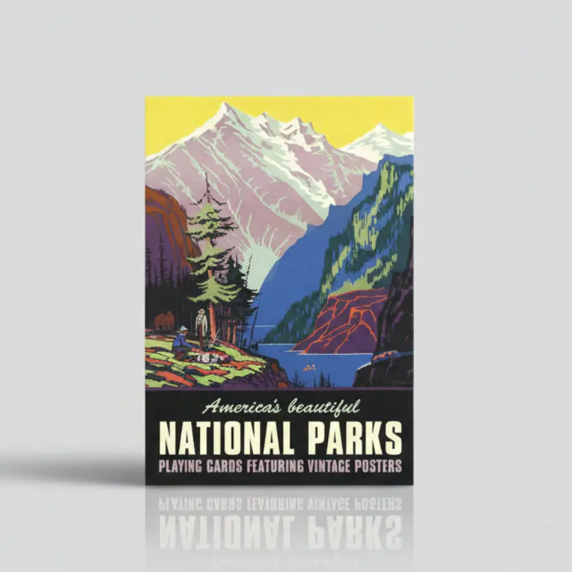 Piatnik National Parks Deck of Playing Cards - Vintage Art, 63x88mm Standard Size, Collectible Themed Card Game, 12+ Poster Designs for Collecting Enthusiasts, Ideal Gifts, Card Games For Families, Playing Card Print
