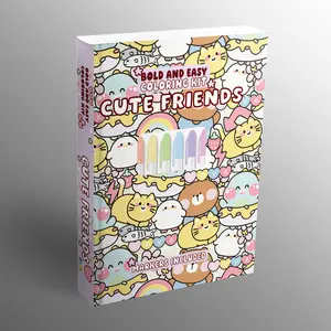 Coloring Materials Set - Bold, Easy-to-Use Kit with Cute Character Pages for Friends (Books, Magazines & Audio - Literature & Art - Painting & Design)