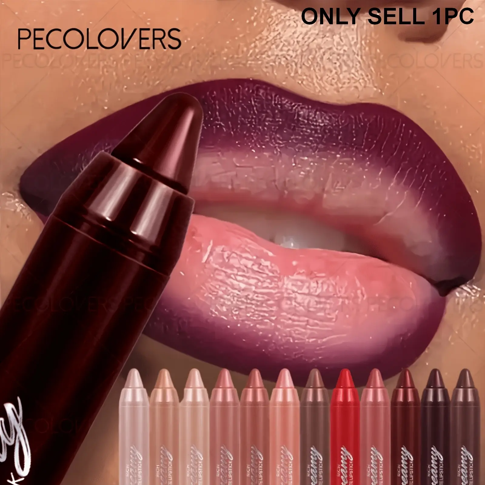 1PC Nude Matte Lipstick Pen, Creamy and Silky Texture, Moisturizing and Hydrating Semi-matte Formula, Non-stick Cup, Waterproof, Long-lasting Makeup, Suitable for All Skin Types, Suitable for Daily Makeup, Mother's Day Gift, Cosmetic