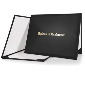 GraduationMall Imprinted Diploma Cover for Certificate 8.5''x 11'' Black