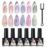 7 Piece Cat Eye Nail Art Set, Gel Nail Kit With Everything, Includes 6 Bottles 7.5ML Glitter Smooth Soak Off UV Nail Gel Polish & Magnetic Tool, Perfect Christmas Gift for Nail Enthusiasts